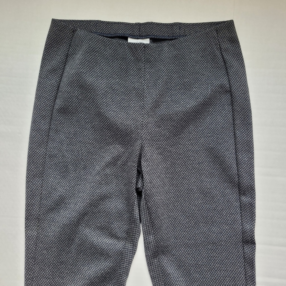 J.Jill Women’s Medium Houndstooth Ponte Knit Leggings Pull On Pants Gray Black